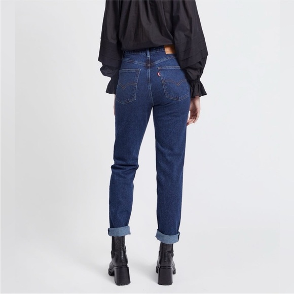 Levi’s 70s High Rise Straight Jeans - Classic Blue Women's Jeans- Size 25 - Picture 3 of 10